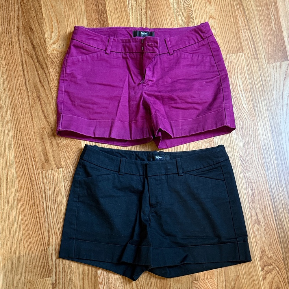 Mossimo Supply Co. Black and Magenta Women's Shorts